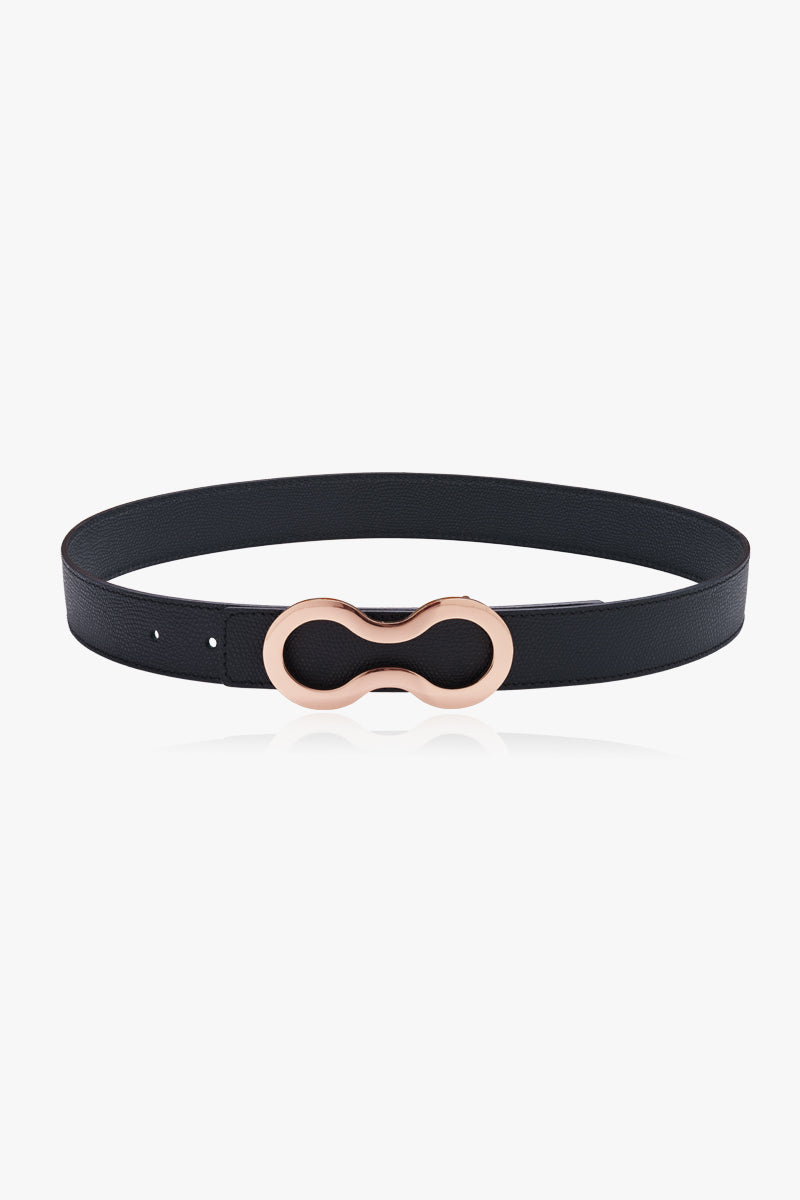 Moogu Black Rose Gold Signature Belt
