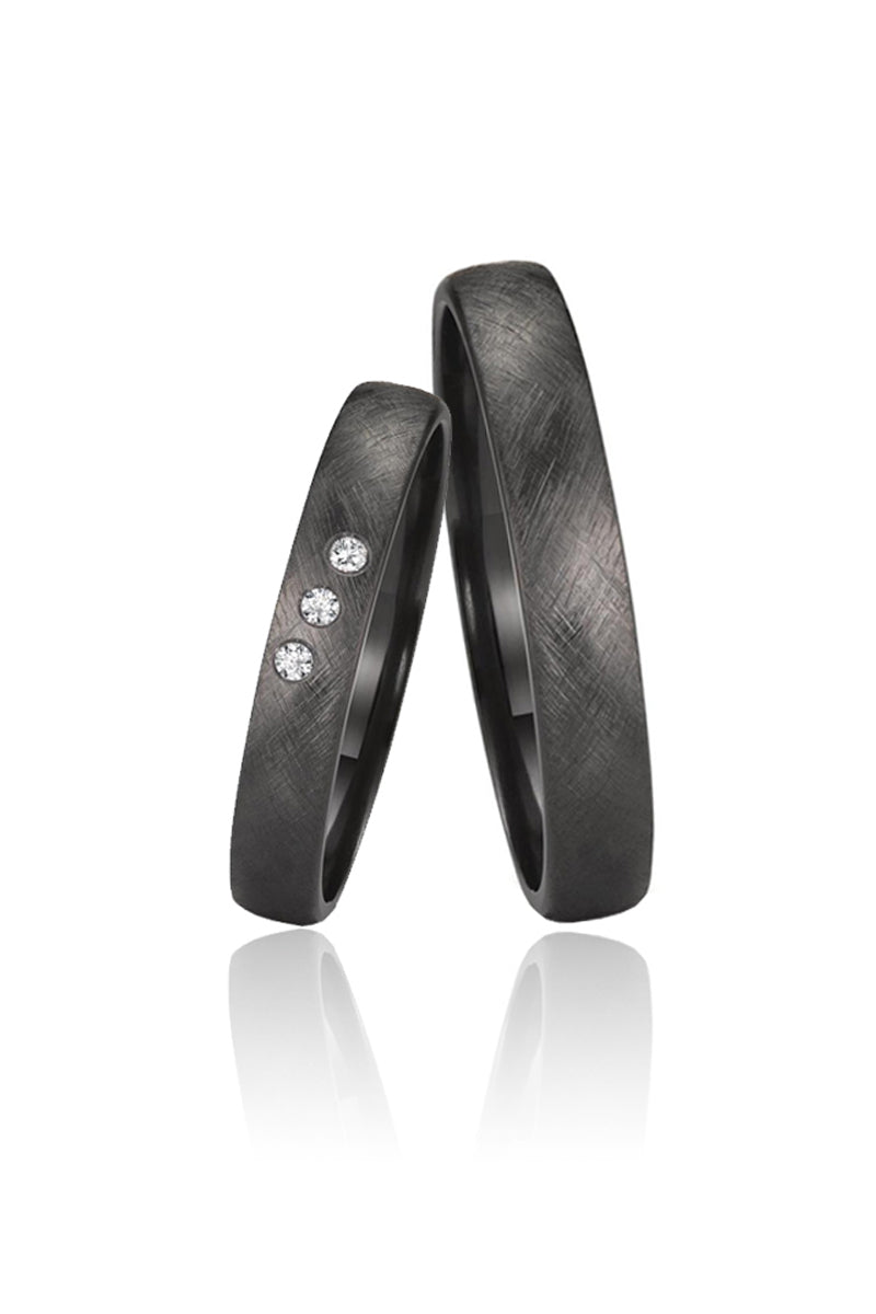 Truly Black wedding rings