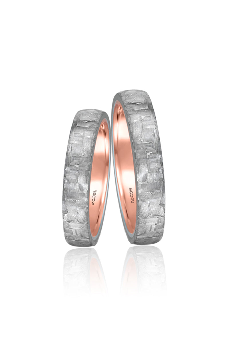 Grey Carbon Wedding Bands