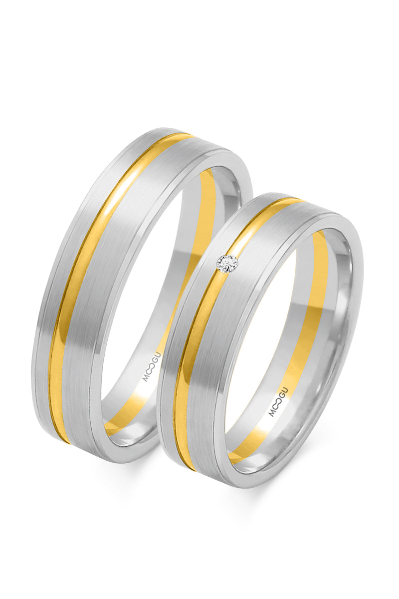 Pure Love Gold Wedding Rings