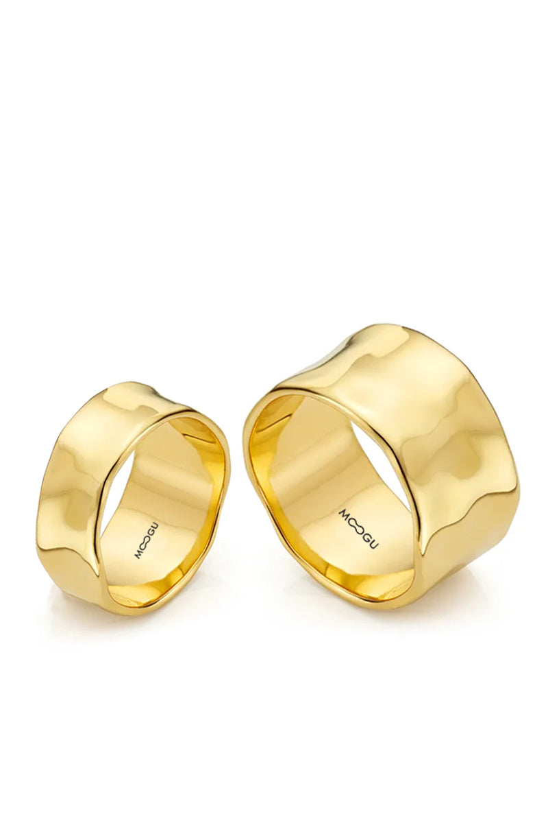 Simple Wide Gold Rings