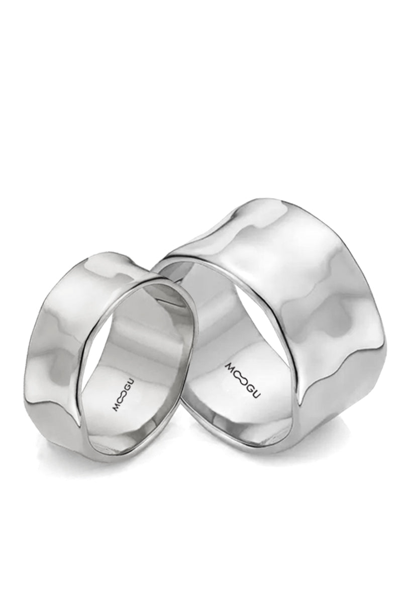 Simple Wide Gold Rings