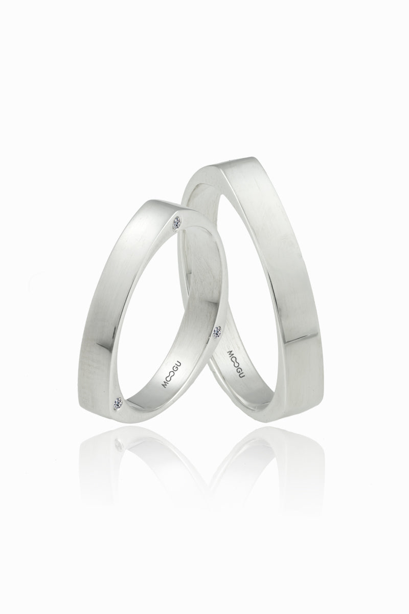 Triangle Gold Rings