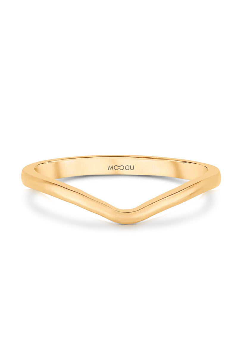 Gold V Shape Ring