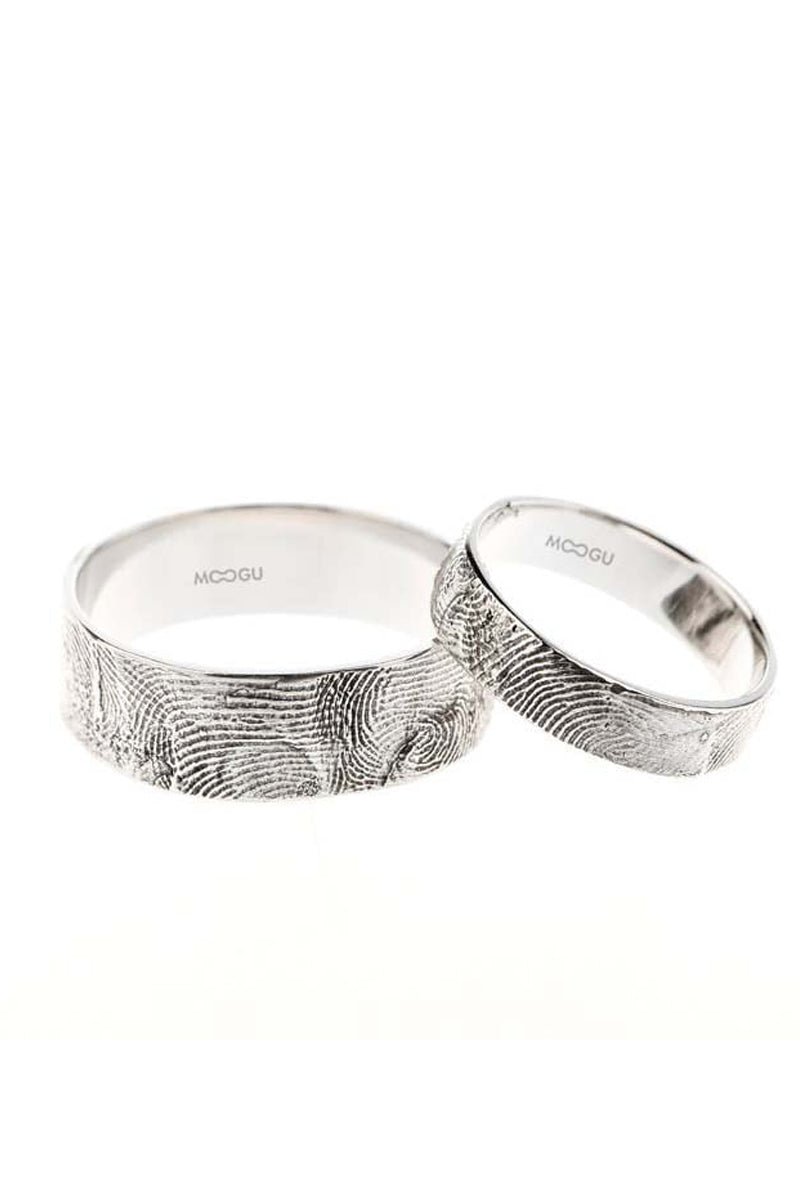 Gold Finger Print Sculpt Rings