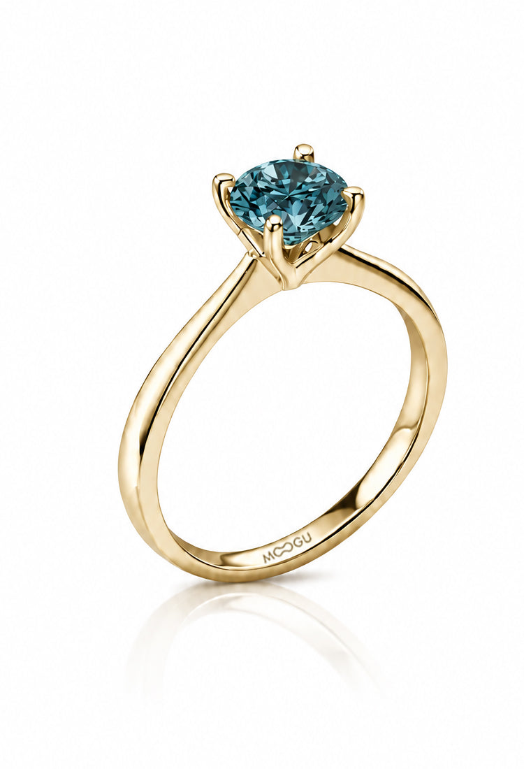 Blue Princess Engagement Ring
