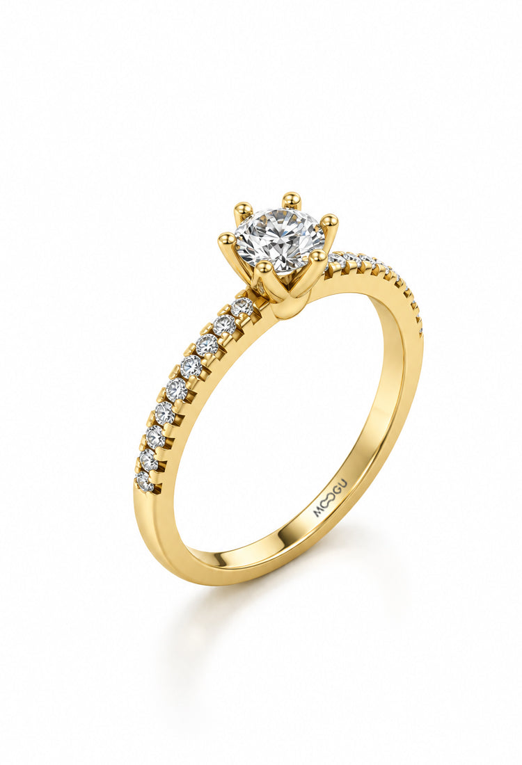 Light Solitaire Engagement Ring