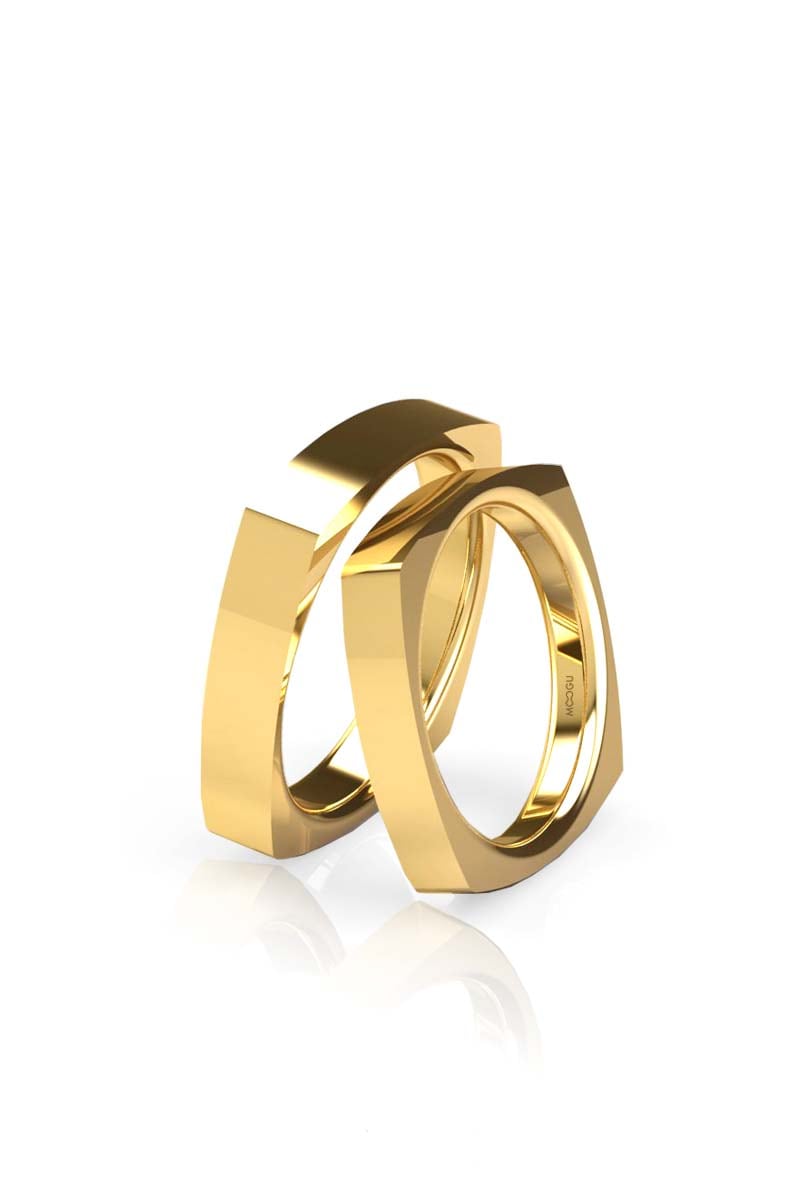 Square Gold Rings