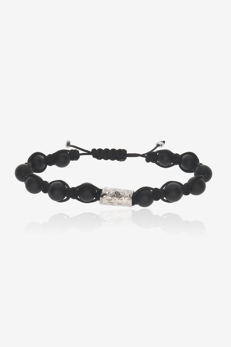 White Handcrafted Bead Bracelet 14k