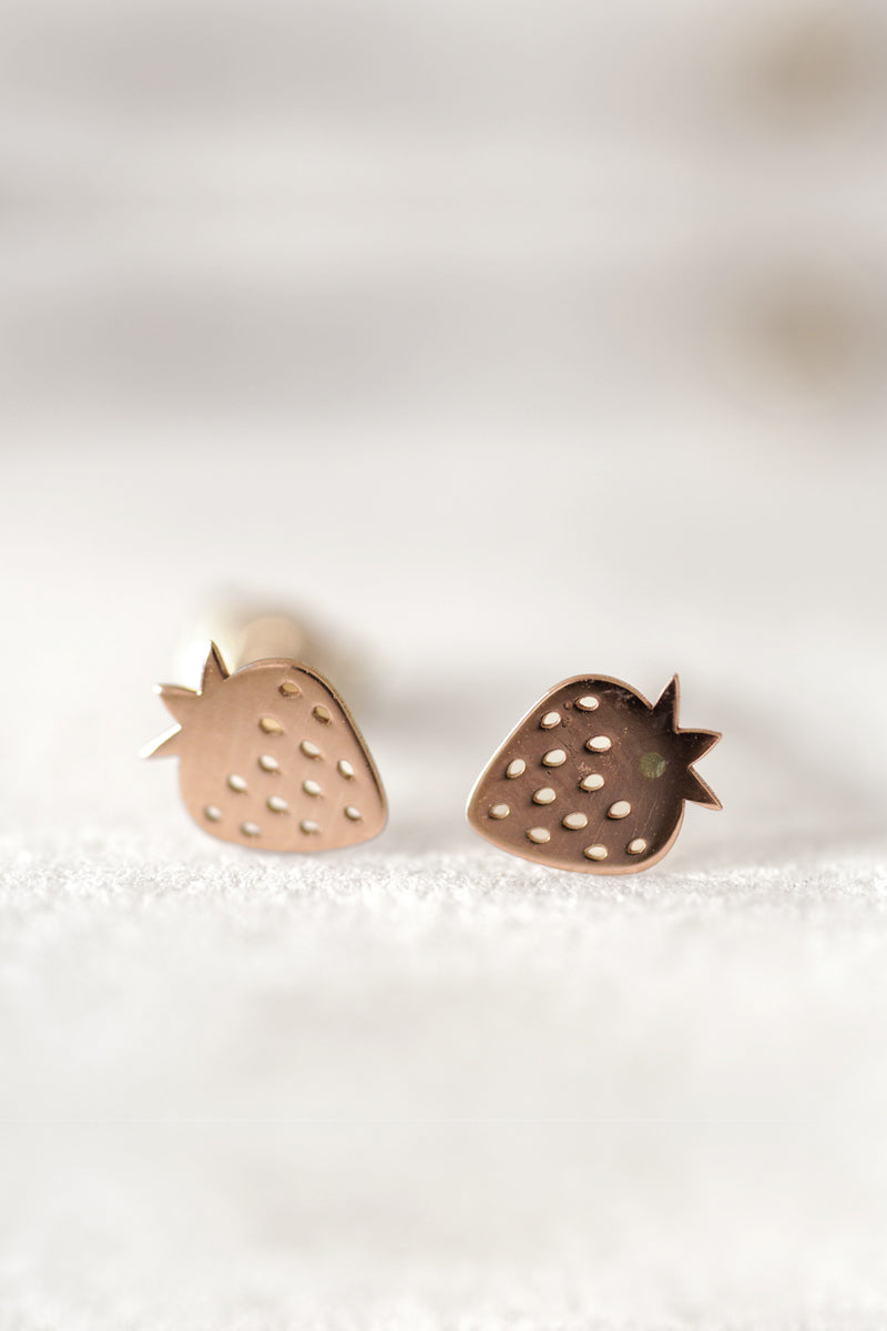 Sweet Strawberries Earrings for Kids