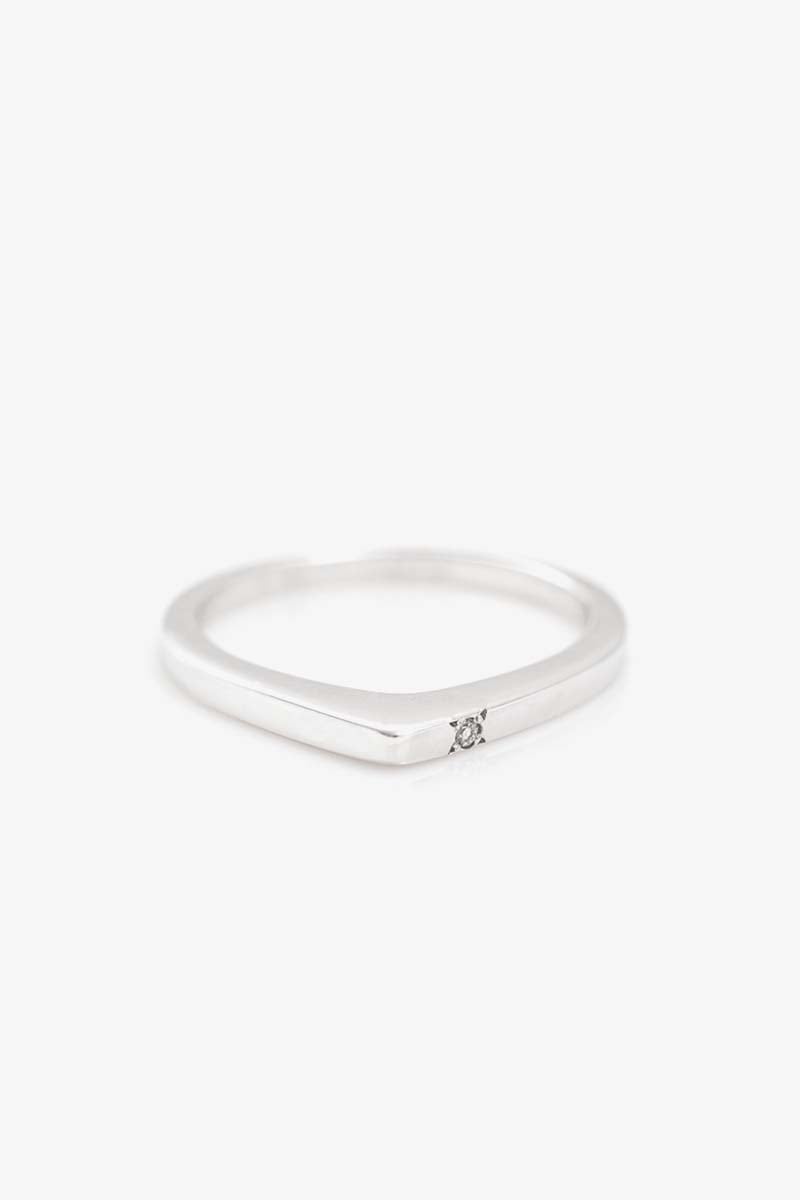 Triangle V Engagement Ring
