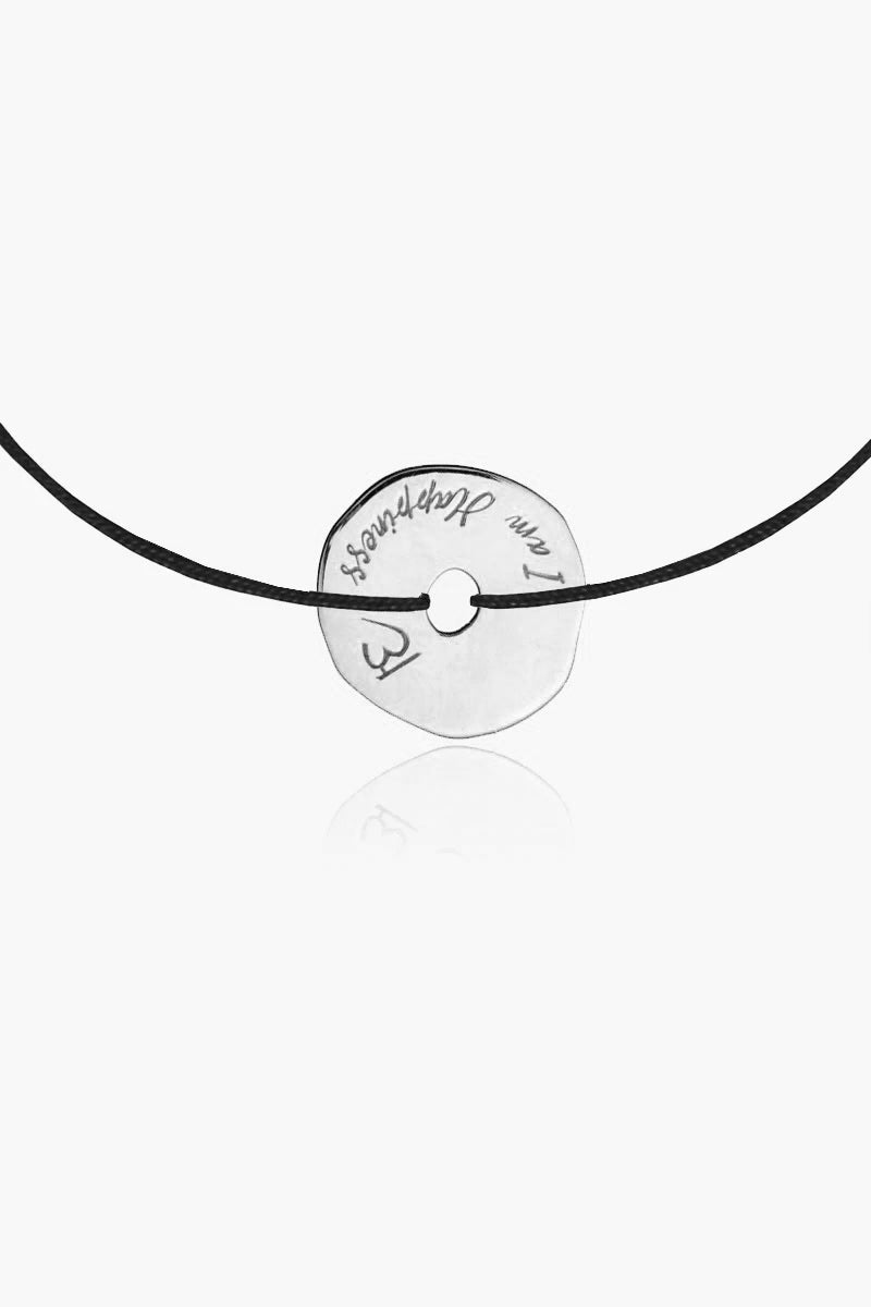 Mantra Bracelet I Am Happiness Silver