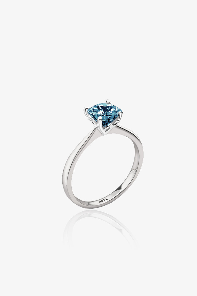 Blue Princess engagement ring