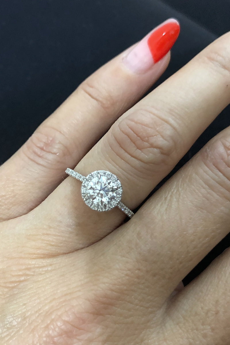 Halo Lab Grown Engagement Ring