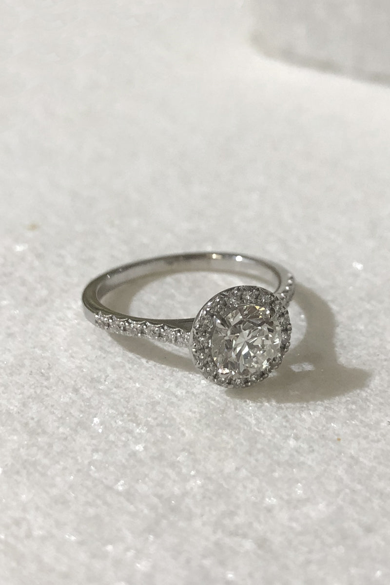 Halo Lab Grown Engagement Ring