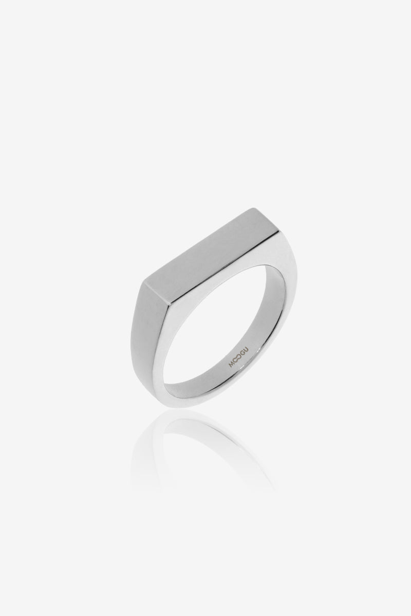 Inel Baguette Signet Argint