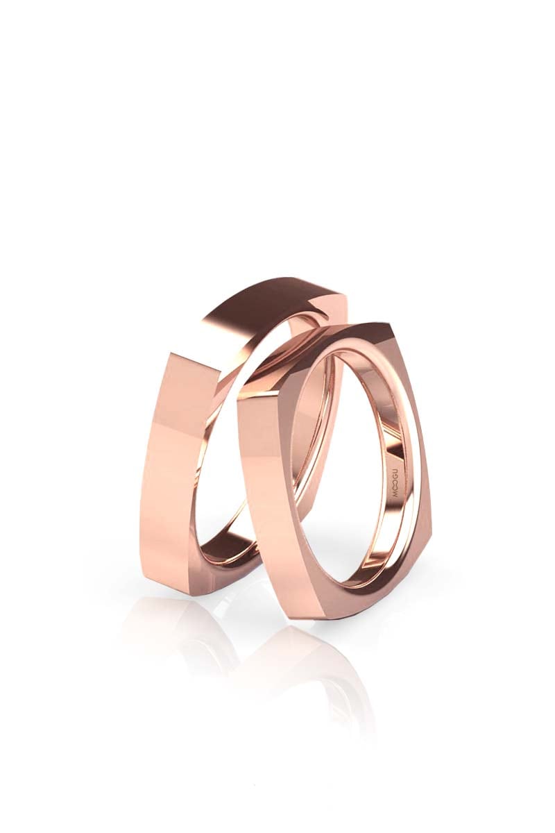 Square Gold Rings