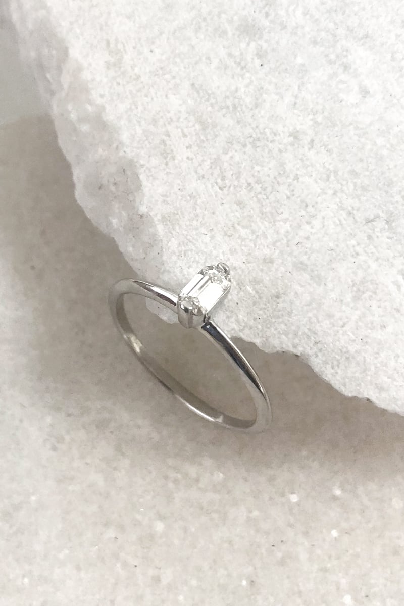 Emerald Cut Solitaire Engagement Ring