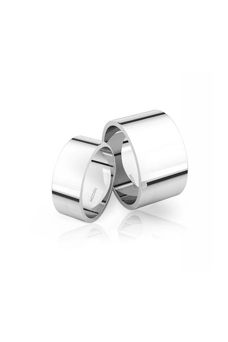 Simple Wide Gold Wedding Rings