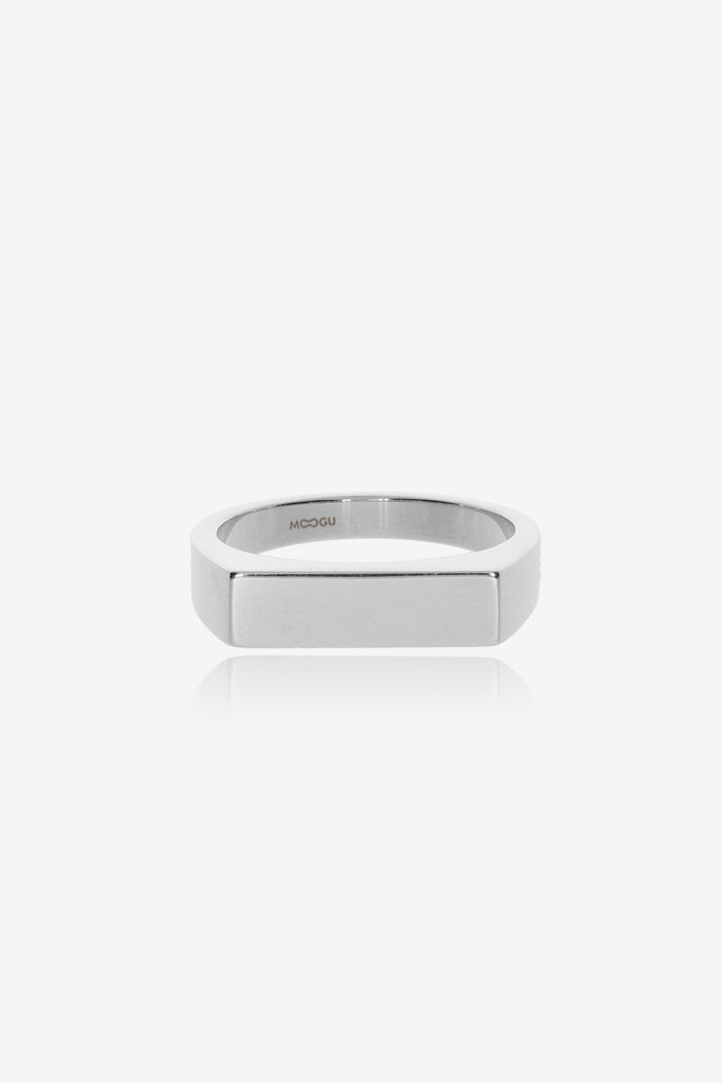 Inel Baguette Signet Argint