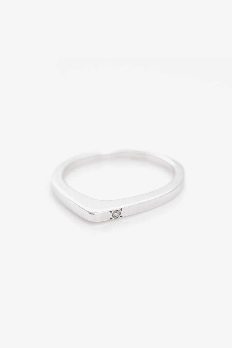 Triangle V Engagement Ring
