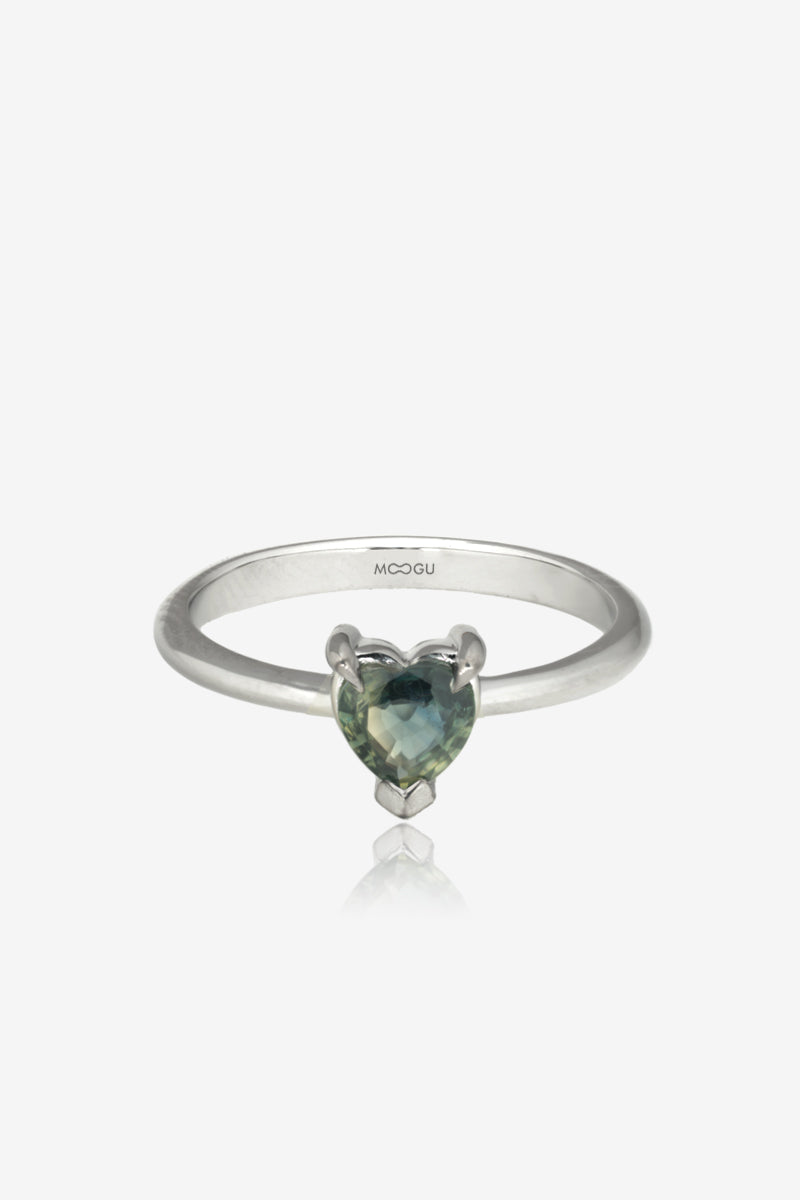 Blue Heart Engagement Ring