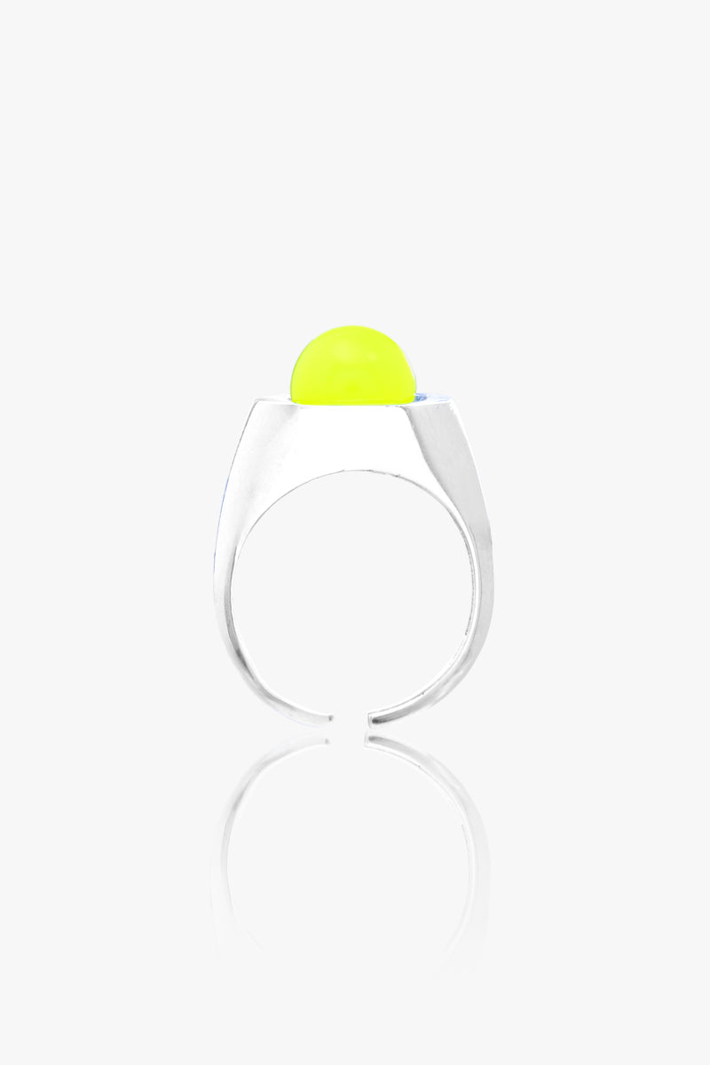 Inel Neon Pearl Signet Yellow