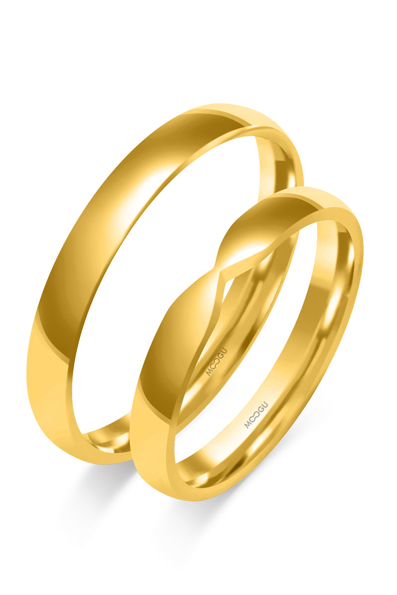 Gold Mobius Wedding Rings