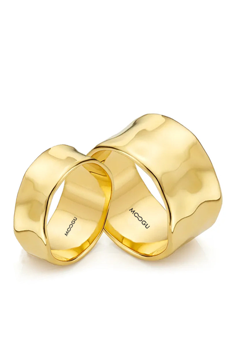 Simple Wide Gold Rings