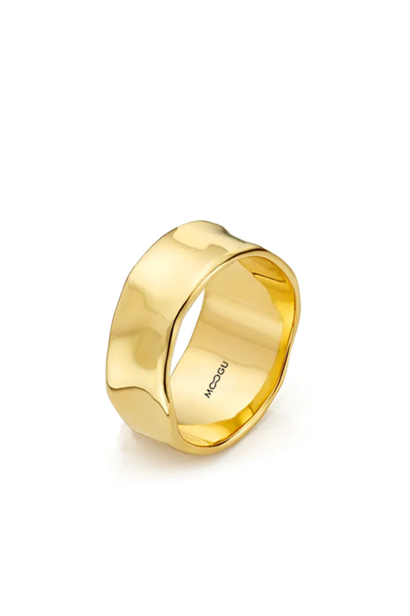 Simple Wide Gold Rings