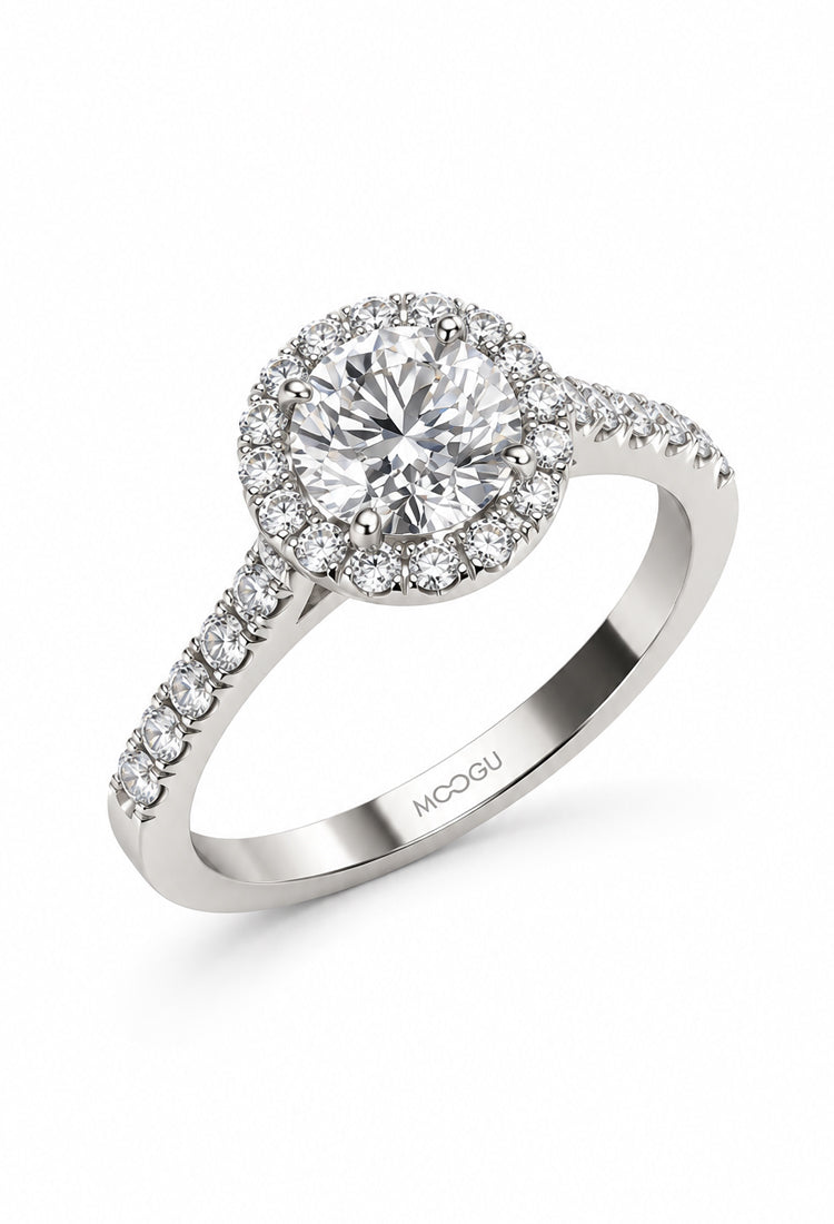 Halo Lab Grown Engagement Ring