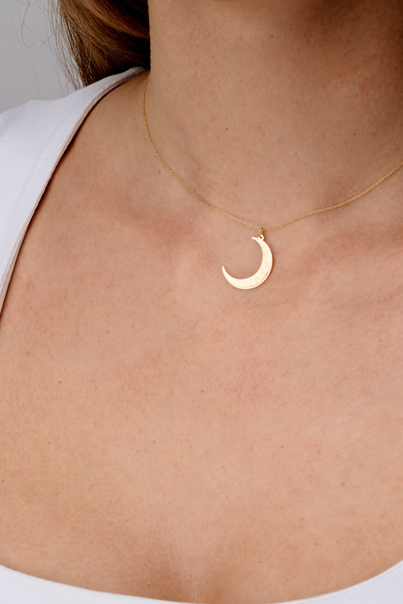 Gold Moon Necklace/Pendant