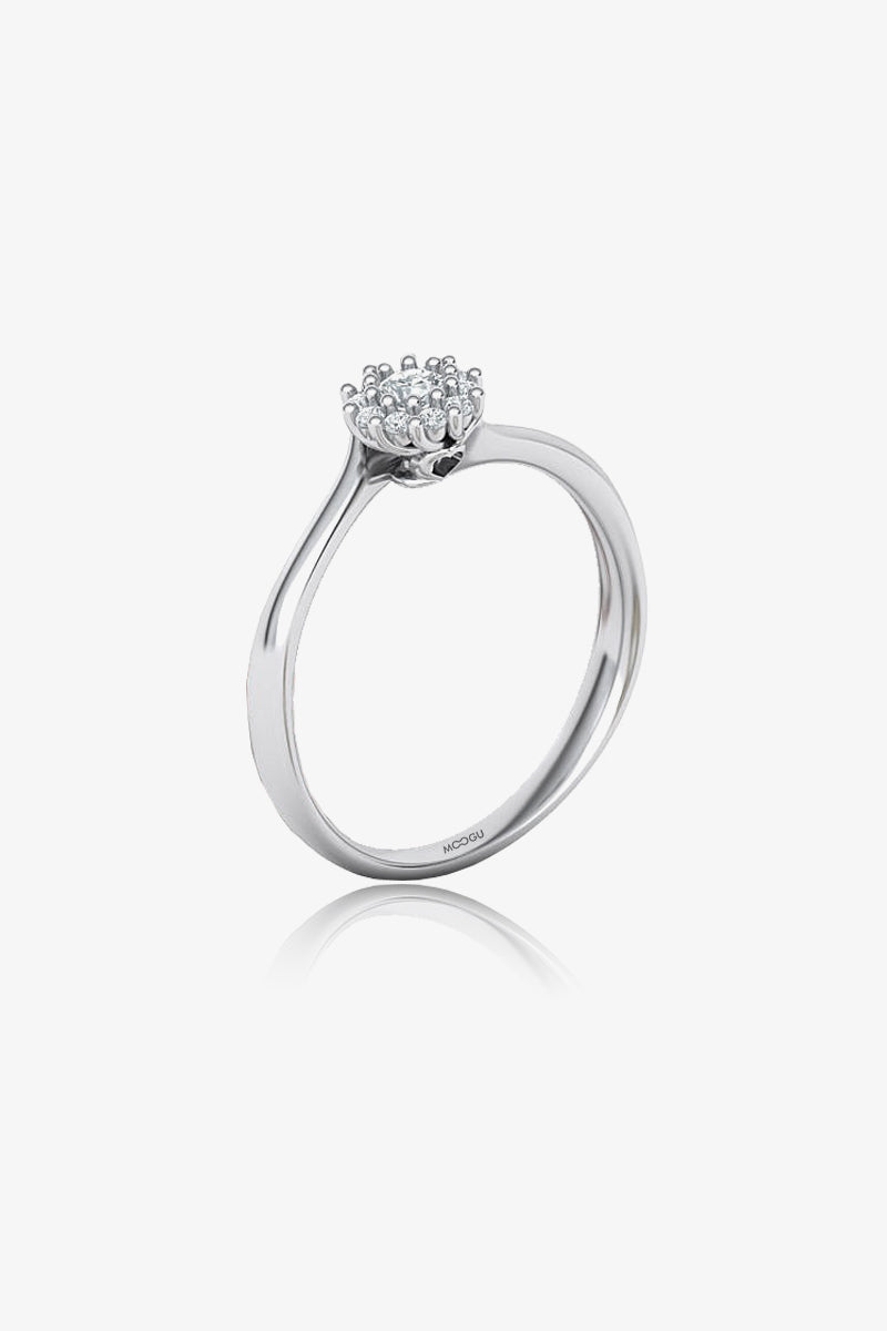 Flower Blossom Engagement Ring