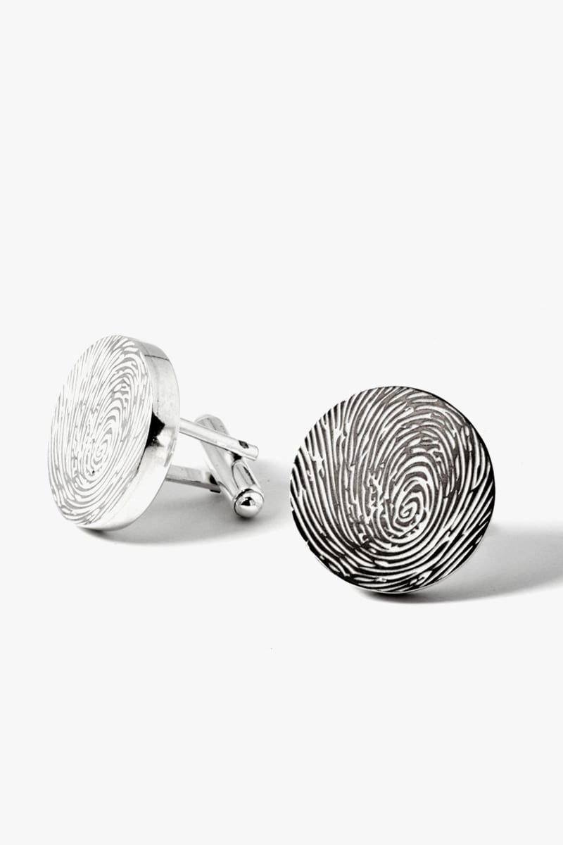 Graven Finger Print Cufflinks