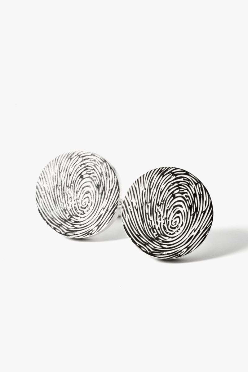 Graven Finger Print Cufflinks