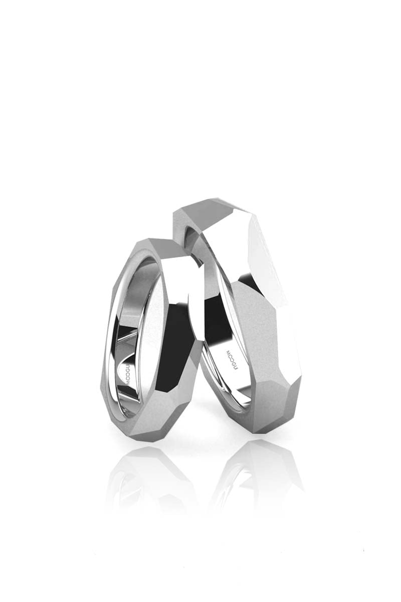 Geometric Wedding Bands