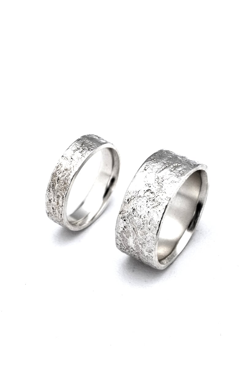 Mountain Stone Wedding Bands