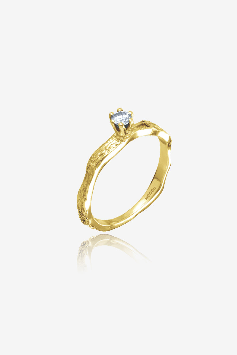 Twig Solitaire Engagement Ring