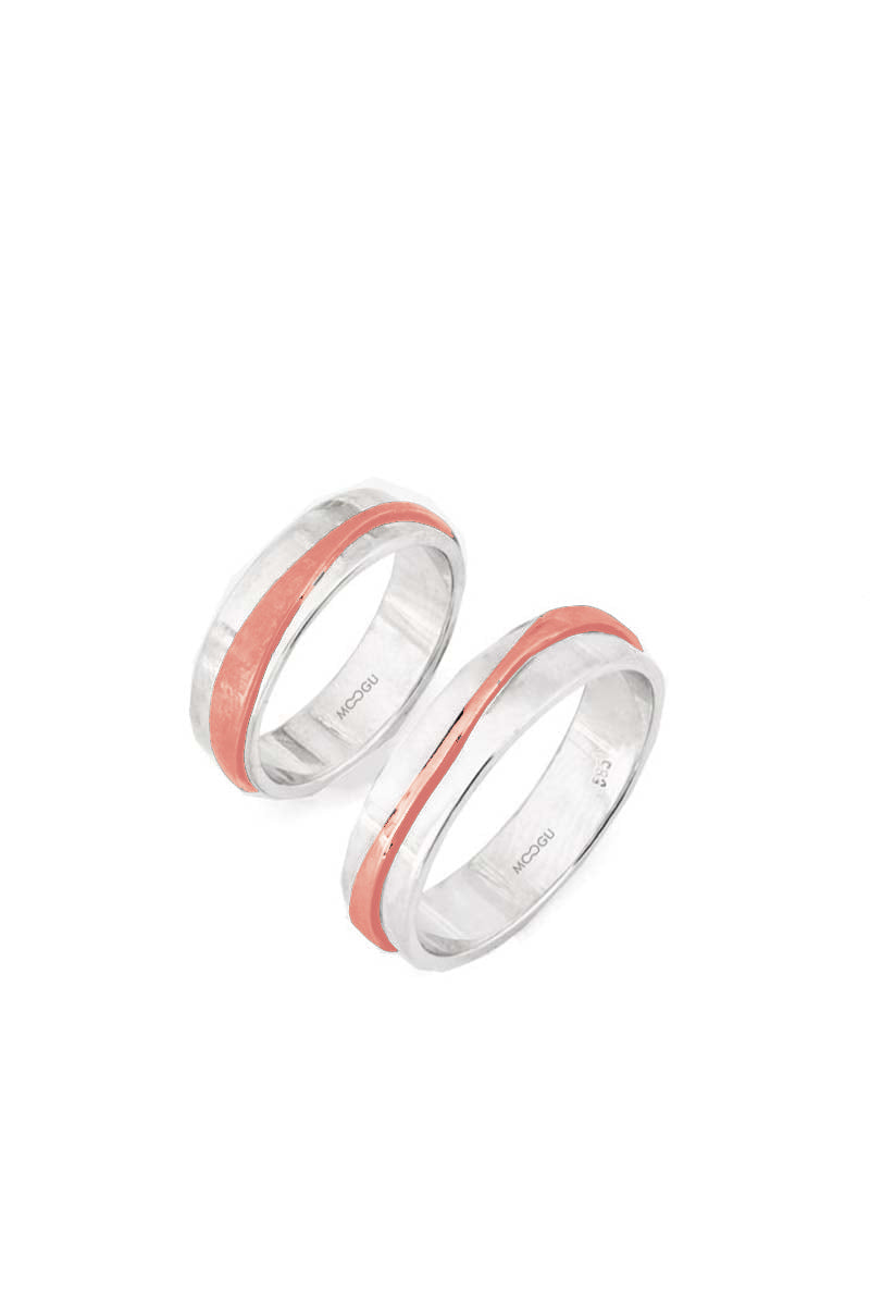 Curve Lines Wedding Bands