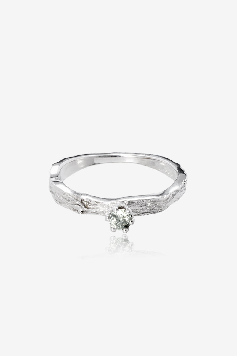 Solitaire Twig Lab Grown Engagement Ring